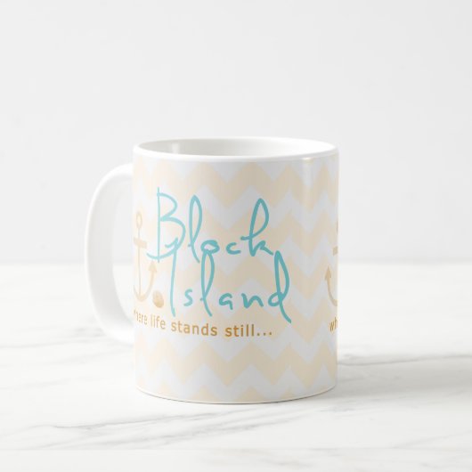 Block-Insel-Geschenk Tasse (Vorderseite Links)