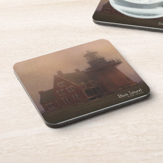 Block-Insel-Leuchtturm Getränkeuntersetzer (Linke Seite)