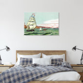 Block-Insel-Medium eingewickelte Leinwand (Insitu (Schlafzimmer))