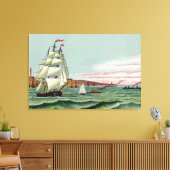 Block-Insel-Medium eingewickelte Leinwand (Insitu (Wohnzimmer))