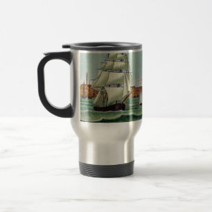 Block-Insel-Reise-Tasse Reisebecher