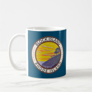 Block Insel Rhode Island Reisen Vintag Kaffeetasse