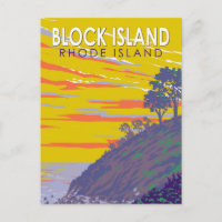Block Insel Rhode Island Reisen Vintag