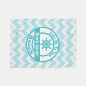 Block-Insel-Strand-Decke Fleecedecke (Vorderseite (Horizontal))