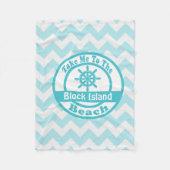 Block-Insel-Strand-Decke Fleecedecke (Vorderseite)