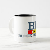 Block-Insel Zweifarbige Tasse (Vorderseite Links)