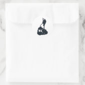 Block Island BI Island Shape Runder Aufkleber (Tasche)