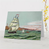 Block Island Big Grußkarte Karte (Gelbe Blume)