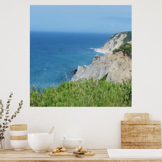 Block Island Bluffs - Block Island, Rhode Island Poster (Küche)