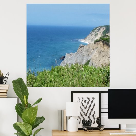 Block Island Bluffs - Block Island, Rhode Island Poster (Heimbüro)