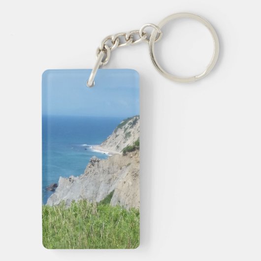 Block Island Bluffs - Block Island, Rhode Island Schlüsselanhänger (Rückseite)