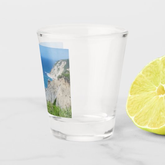 Block Island Bluffs - Block Island, Rhode Island Schnapsglas (Rechts)