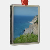 Block Island Bluffs - Block Island, Rhode Island Silbernes Ornament (Rechts)