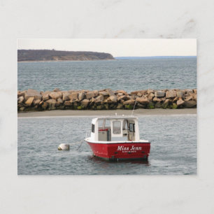 Block Island Boat Postkarte