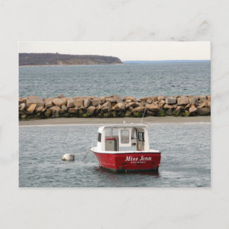 Block Island Boat Postkarte