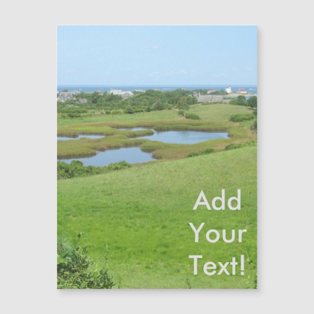 Block Island Champlin Road Meadow Magnetkarte (Vorderseite)