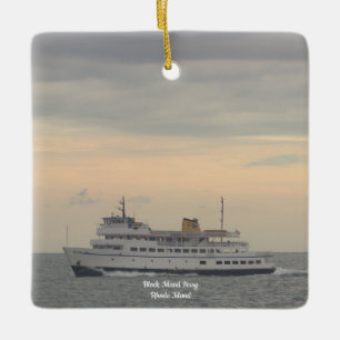 Block Island Fähre Rhode Island Schmuckstück Keramikornament