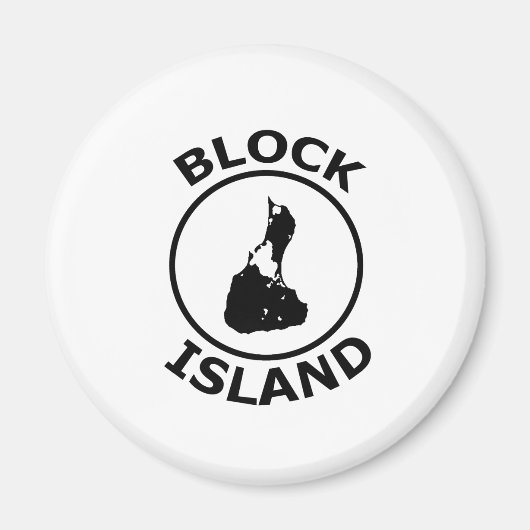Block Island Form im Kreis Magnet (Vorne)