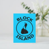 Block Island Form im Kreis Postkarte (Stehend Vorderseite)