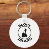 Block Island Form im Kreis Schlüsselanhänger (Vorderseite)