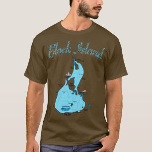 Block Island Karte Rhode Island T-Shirt