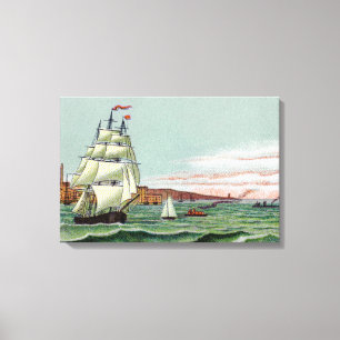 Block Island Kleine verpackte Leinwand