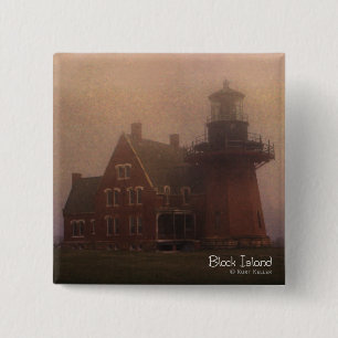 Block Island Lighthouse Button