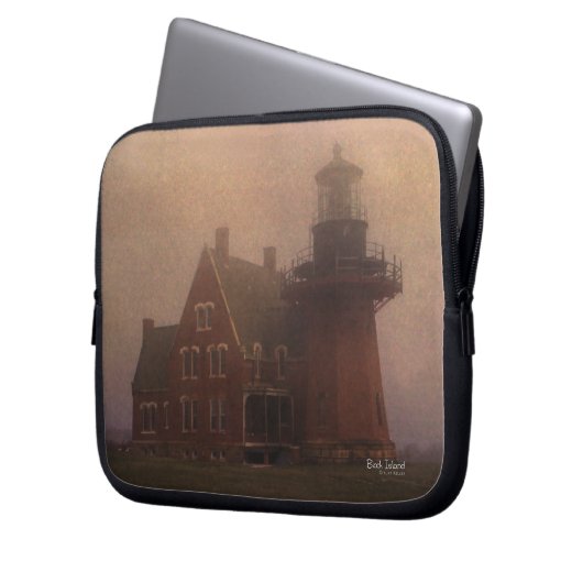 Block Island Lighthouse Laptopschutzhülle (Vorderseite Links)