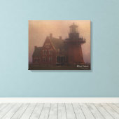 Block Island Lighthouse-Leinwand Leinwanddruck (Insitu (Holzboden))
