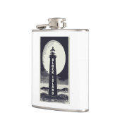 Block Island Lighthouse Rhode Island Moon Flachmann (Links)