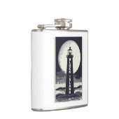 Block Island Lighthouse Rhode Island Moon Flachmann (Rechts)