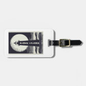 Block Island Lighthouse Rhode Island Moon Gepäckanhänger (Vorderseite horizontal)