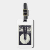 Block Island Lighthouse Rhode Island Moon Gepäckanhänger (Vorderseite vertikal)