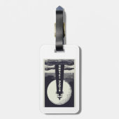 Block Island Lighthouse Rhode Island Moon Gepäckanhänger (Rückseite vertikal)