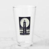 Block Island Lighthouse Rhode Island Moon Glas (Vorderseite)