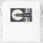 Block Island Lighthouse Rhode Island Moon Rechteckiger Aufkleber (Tasche)