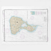 Block Island Nautical Chart 13217 Fleecedecke (Vorderseite (Horizontal))