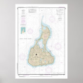 Block Island Nautical Chart 13217 Poster (Vorne)