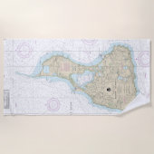 Block Island Nautical Chart 13217 Strandtuch (Vorderseite)