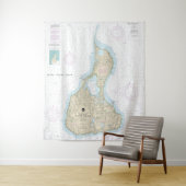 Block Island Nautical Chart 13217 Wandteppich (Beispiel)
