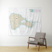 Block Island Nautical Chart 13217 Wandteppich (Beispiel (Horizontal))