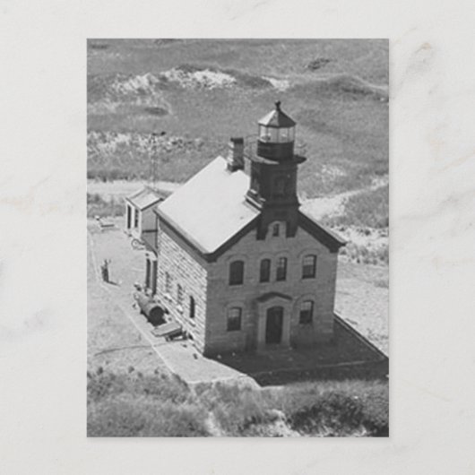 Block Island North Leuchtturm Postkarte (Vorderseite)