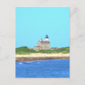 Block Island North Light Postkarte (Vorderseite)