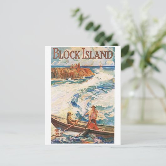Block Island Postkarte (Stehend Vorderseite)