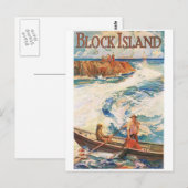 Block Island Postkarte (Vorne/Hinten)