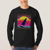 Block Island Retro 80s Style Souvenir Beach T-Shirt (Vorderseite)