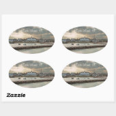 Block Island, Rhode Island Ovaler Aufkleber (Blatt)