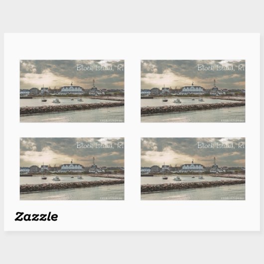 Block Island, Rhode Island Rechteckiger Aufkleber (Blatt)