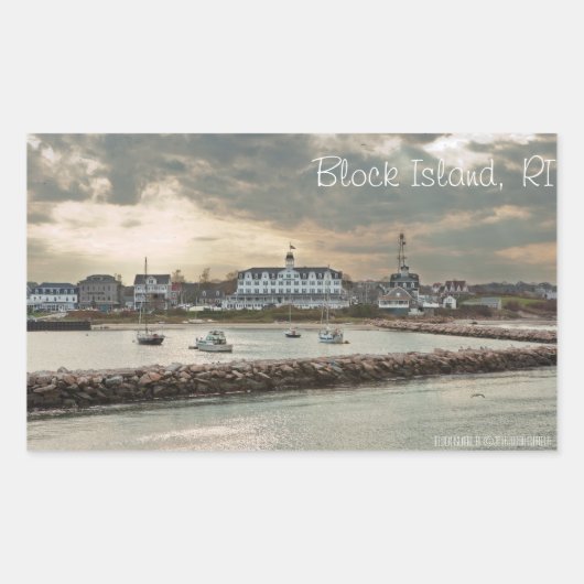 Block Island, Rhode Island Rechteckiger Aufkleber (Vorderseite)