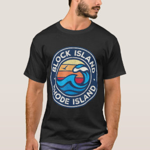 Block Island Rhode Island RI Vintage Wasserwelle T-Shirt